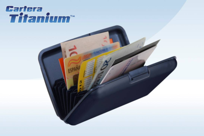  Titanium - Portafogli di Sicurezza in Lega di Alluminio