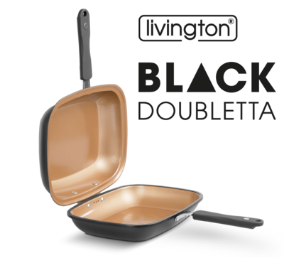 Black Doubletta™ - Il Nuovo Sistema di Cottura a Doppia Padella Antiaderente 