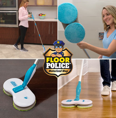  Floor Police ® - Spin Mop automatico ricaricabile senza fili