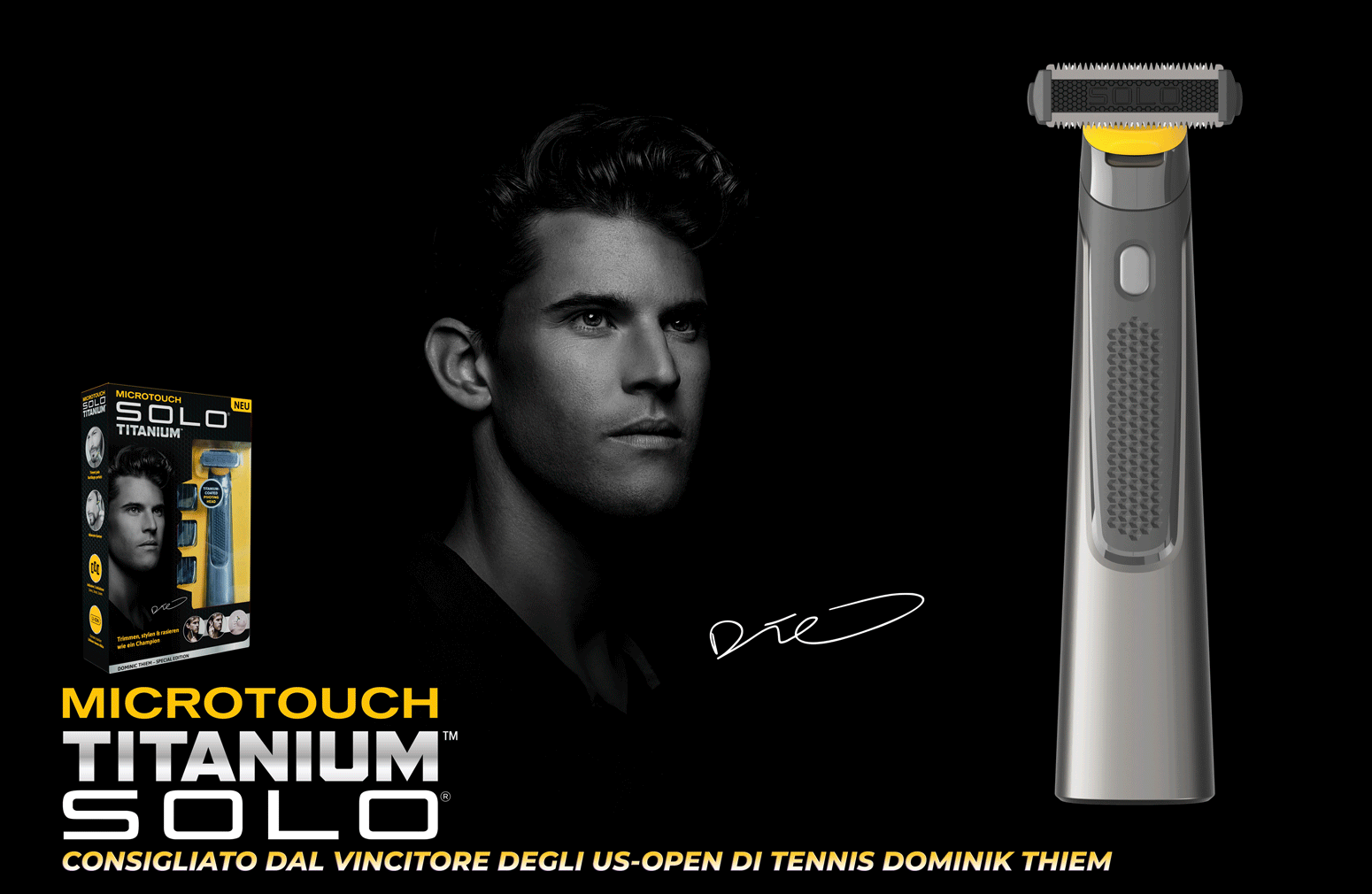 Micro Touch Solo Ricaricabile Rasoio Elettrico Portatile Taglia Barba Uomo  Men